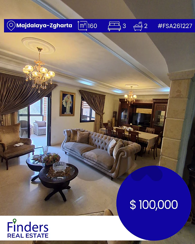 Apartment for sale in Majdalaya-Zgharta! شقة للبيع في مجدليا - زغرتا!
