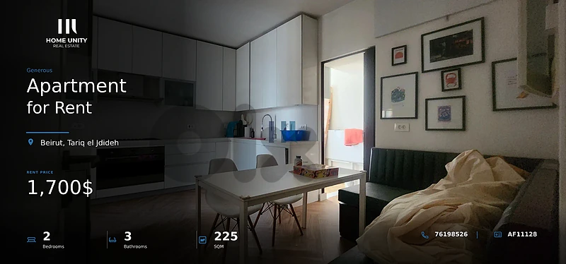fully furnished Apartment for Rent Tariq el Jdideh , Beirut