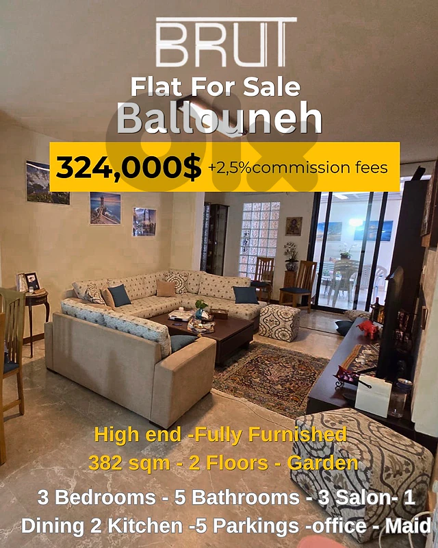 382 sqm Legitimate duplex for sale in Ballouneh -high end -great Catch 382 sqm Legitimate duplex for sale in Ballouneh -high end -great Catch