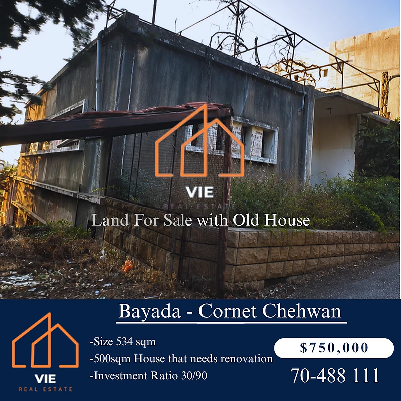 Land For Sale in Bayada Cornet Chehwan with an Old House