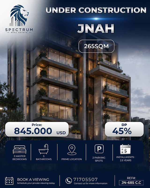 PROJECT UNDER CONSTRUCTION IN JNAH | 265SQ | JN-685 C.C