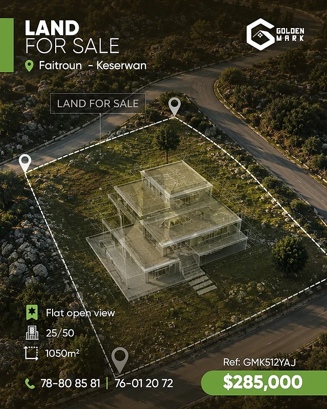 GMK512YAJ - Land For Sale In Faitroun  - أرض للبيع في فيطرون