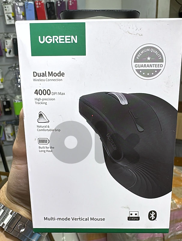 Ugreen multi-mode vertical mouse 4000 dpi black 25444