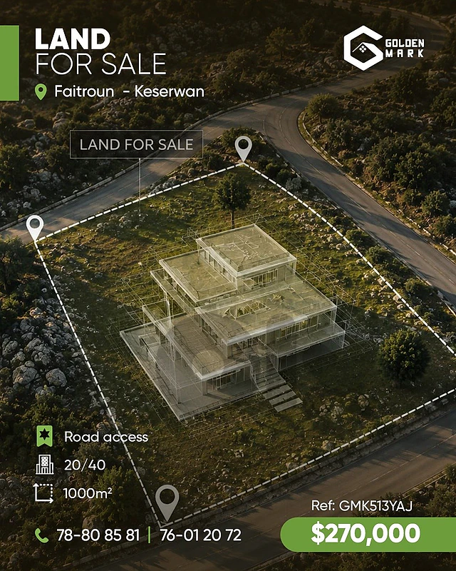 GMK513YAJ - Land For Sale In Faitroun  - أرض للبيع في فيطرون