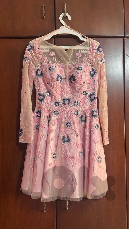 Pink evening dress