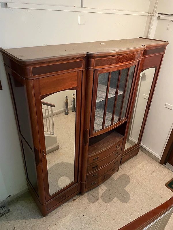 Art deco style triple combination wardrobe