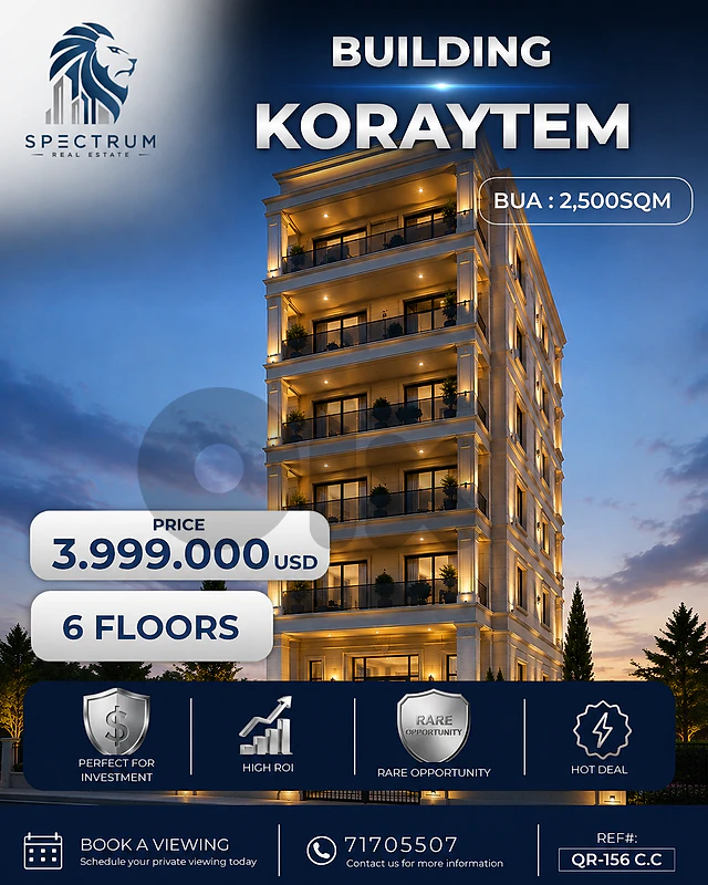 BUILDING FOR SALE IN KORAYTEM  (2500SQ) 6 FLOORS , (QR-150)