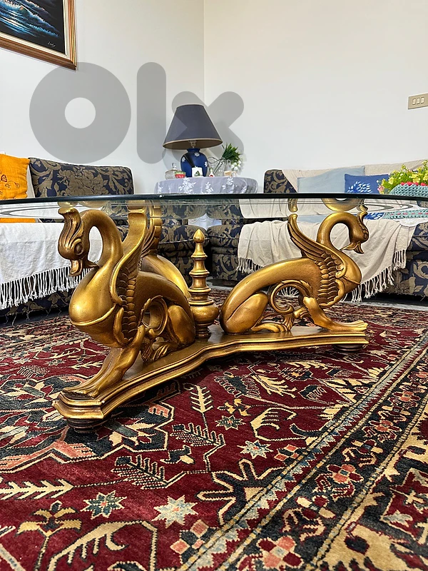 classical glass coffee table