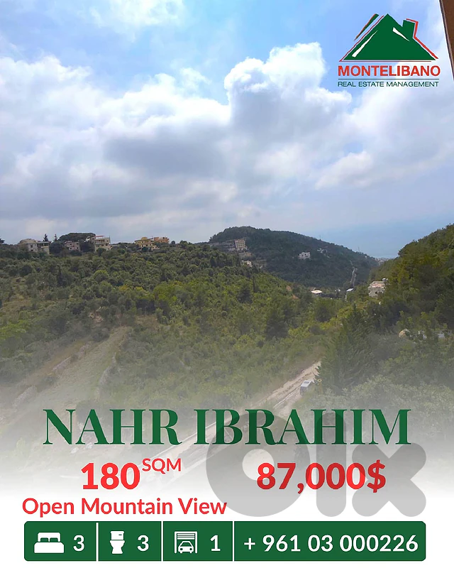 180 sqm Apartment For Sale in Nahr Ibrahim نهر إبراهيم