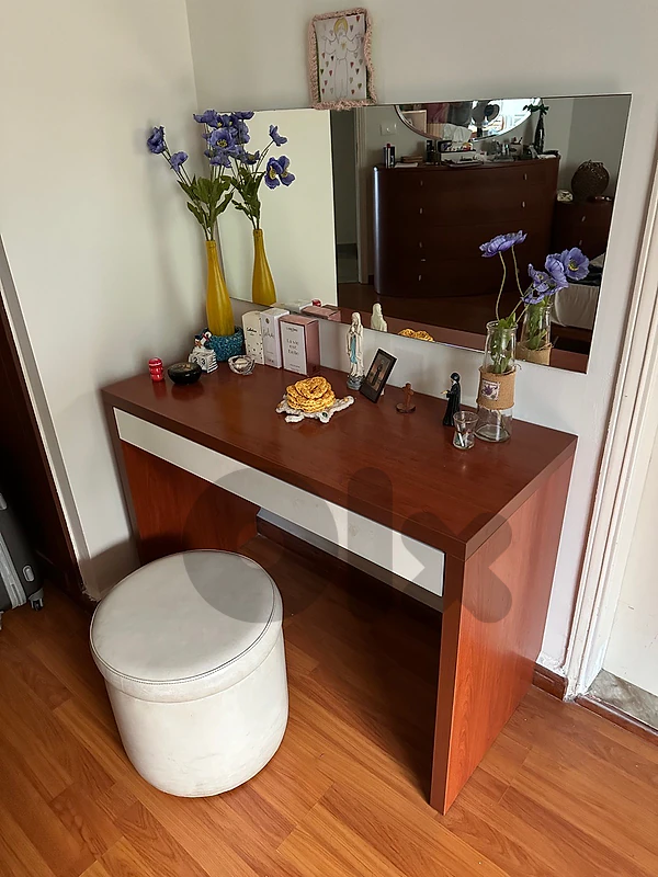 Wooden Vanity / Dressing Table with Mirror & Seat