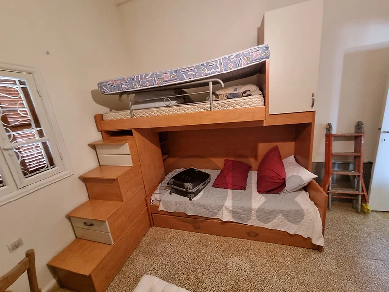 Wooden Bunk Bed with Storage, Stairs & Mattresses