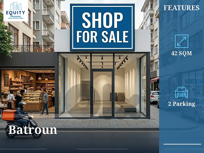 42 SQM Shop For Sale In Batroun #KS15598 42 SQM Shop For Sale In Batroun #KS15598