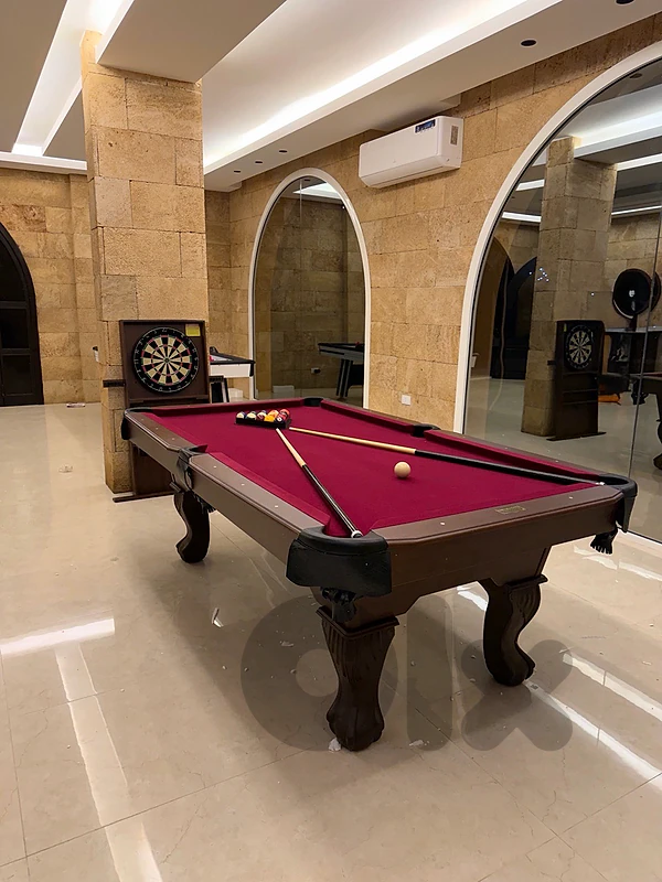 Brighton 7FT Billiard Table with Dartboard Cabinet made in USA