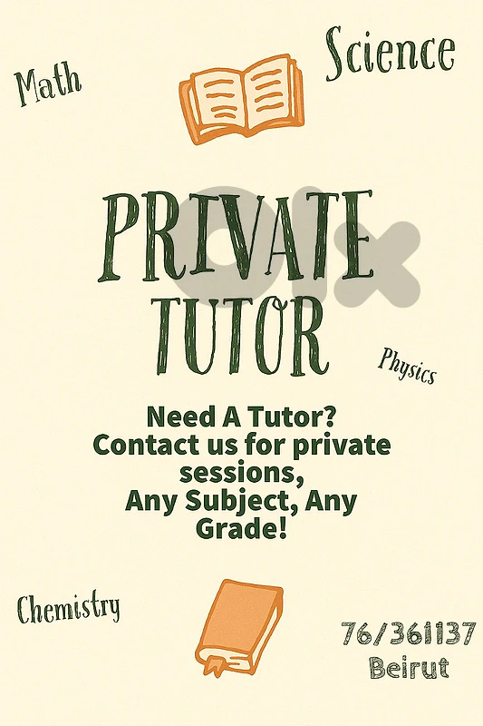 Private Teacher - Tutor - Private Lessons - Agenda