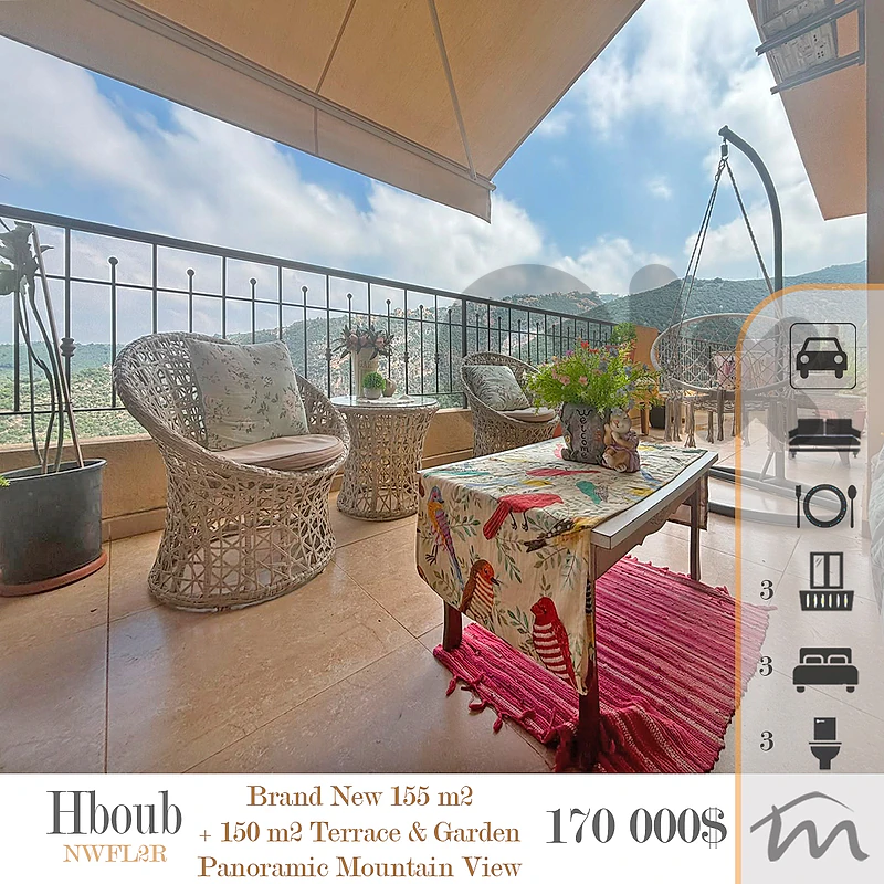 Hboub | Brand New 155m² + 150m² Garden-Terrace | Panoramic View