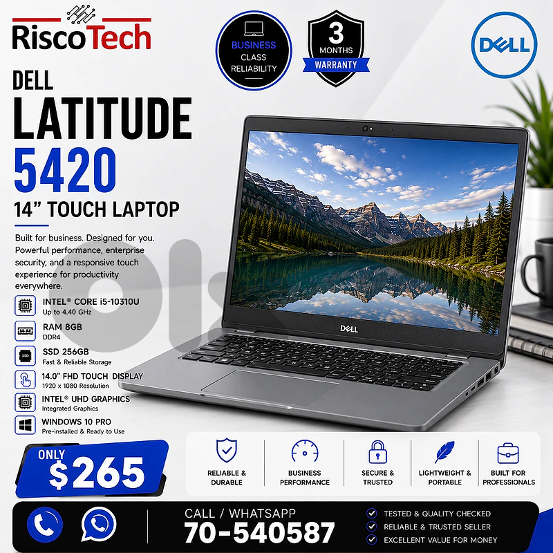 Dell Latitude 5420 Laptop | i5-10310U | 8GB | 256GB SSD | 14” | لابتوب