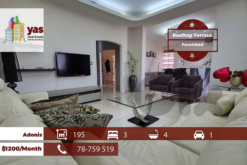 Adonis 195m2 | 100m2 Terrace | Furnished | Rent | View | YV/EL |