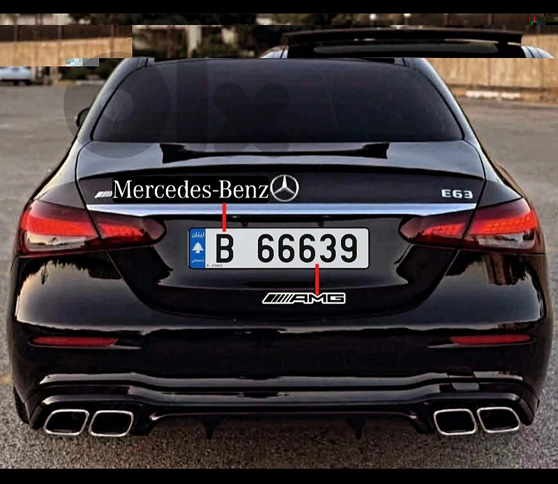 Car Plate Number Suitable for Mercedes-Benz 63 AMG