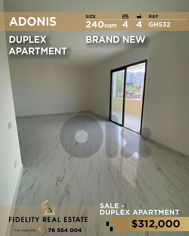 Apartment duplex sale in Adonis GH532 شقة دوبلكس للبيع في أدونيس