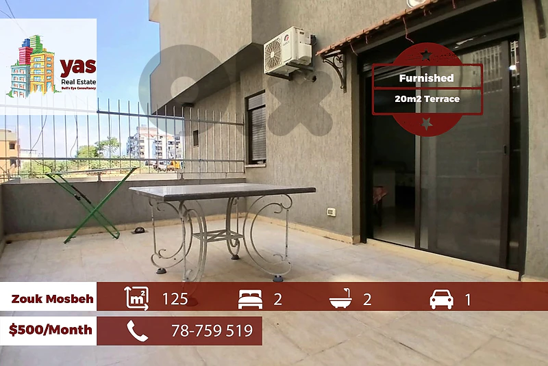 Zouk Mosbeh 125m2 | 20m2 Terrace | Furnished | Prime Location | IV
