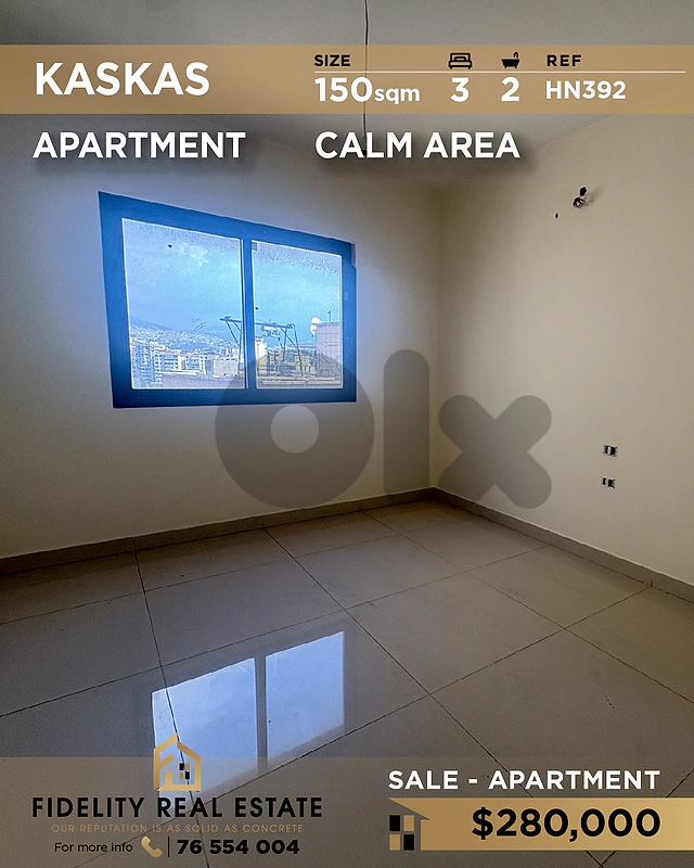 Apartment for sale in kaskas HN392 شقة  للبيع في قصقص