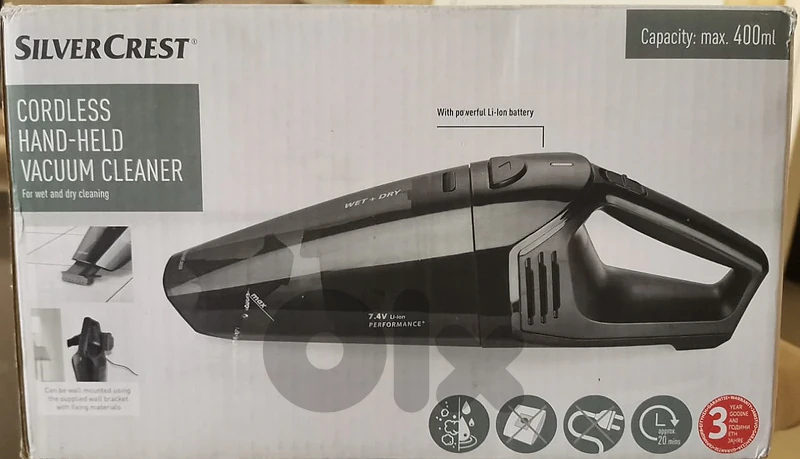 silver crest cordless hand-held vacuum cleaner