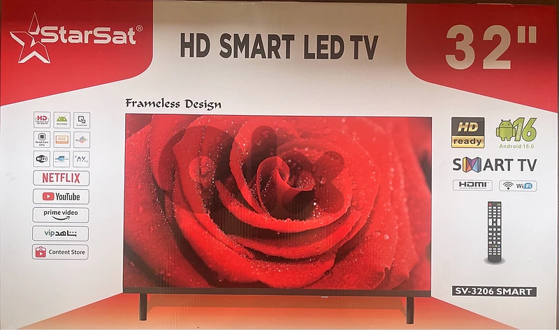 SMART Starsat 32inch سمارت مختوم مش مفتوح بعد SMART Starsat 32inch سمارت مختوم مش مفتوح بعد