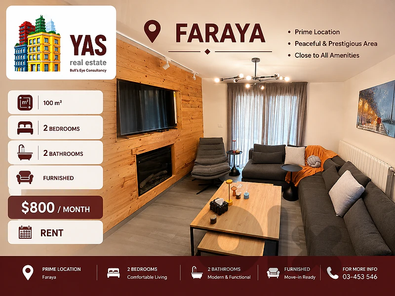 Faraya 100m2 | Cozy Chalet | Furnished | Mountain View | JO |