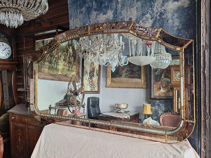 venitian large antique mirror