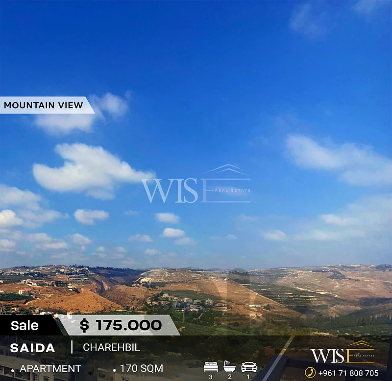 🏠 170 SQM Apartment for SALE in Charehbil – Saida!