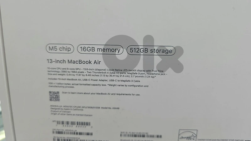 Macbook Air M5 open box