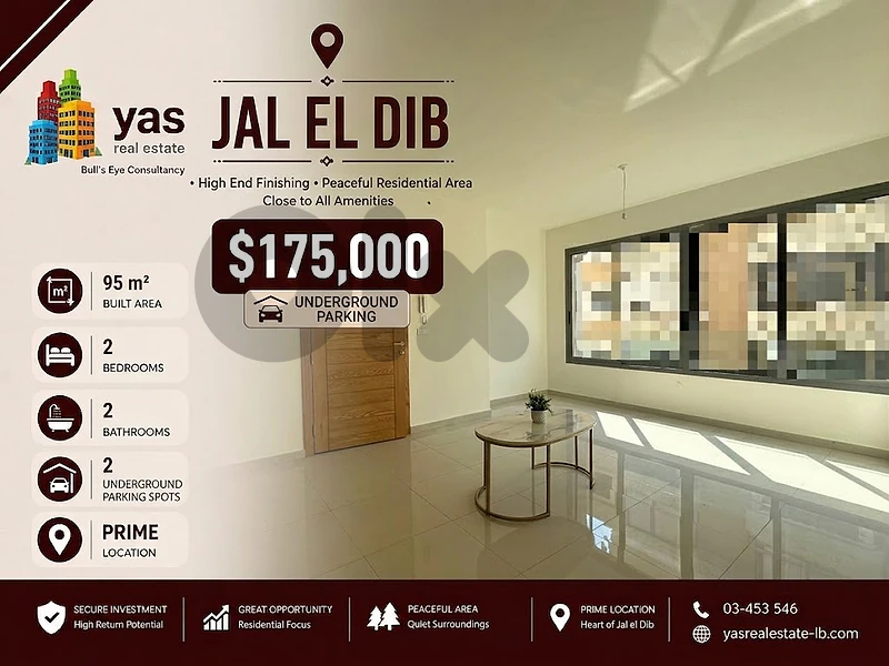 Jal El Dib 95m2 | New Flat | Prime Location | Dead End Street | MJ
