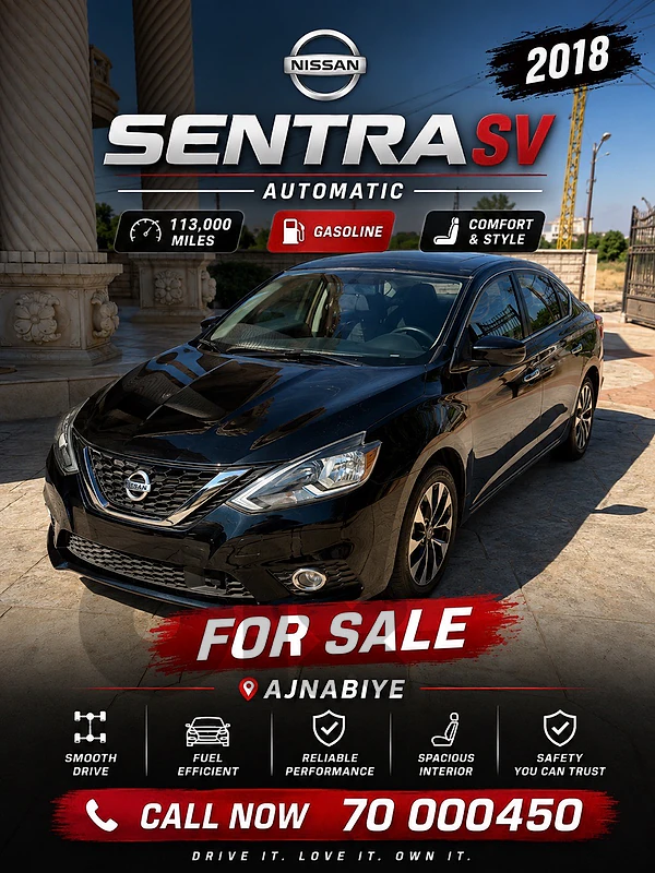 Nissan Sentra sv 2018 USA full option with radar
