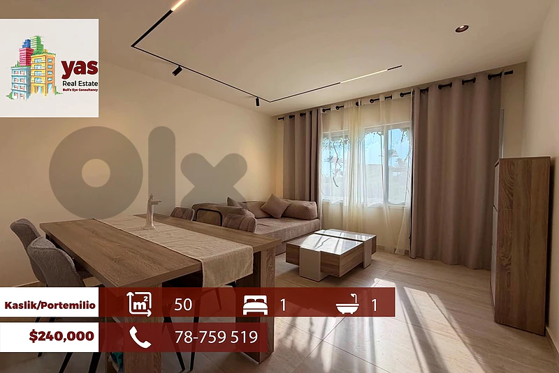 Kaslik/Portemilio 50m2 | Chalet | Decorated | Prime Location | EH Kaslik/Portemilio 50m2 | Chalet | Decorated | Prime Location | EH