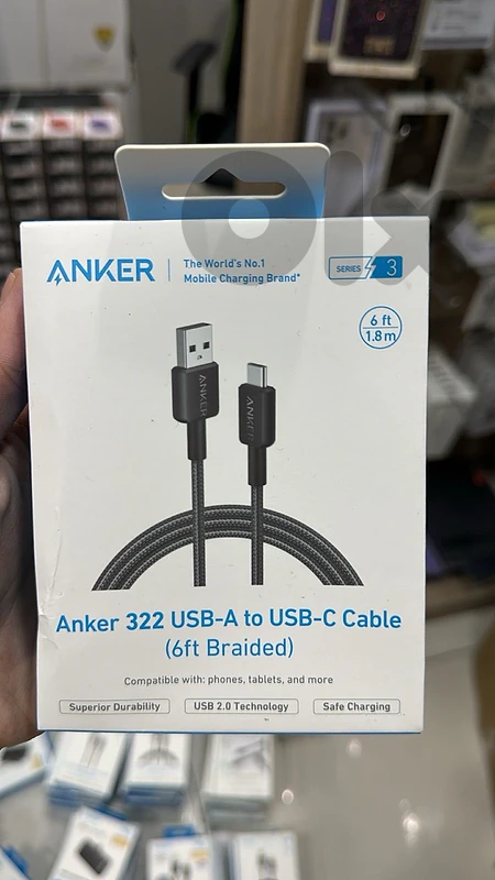 Anker 322 usb-a to usb-c braided cable 6ft