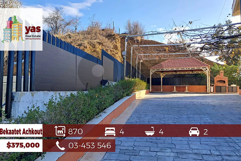 Bekaata Achkout 870m2 | Upgraded Villa | Private Street | Furnished |