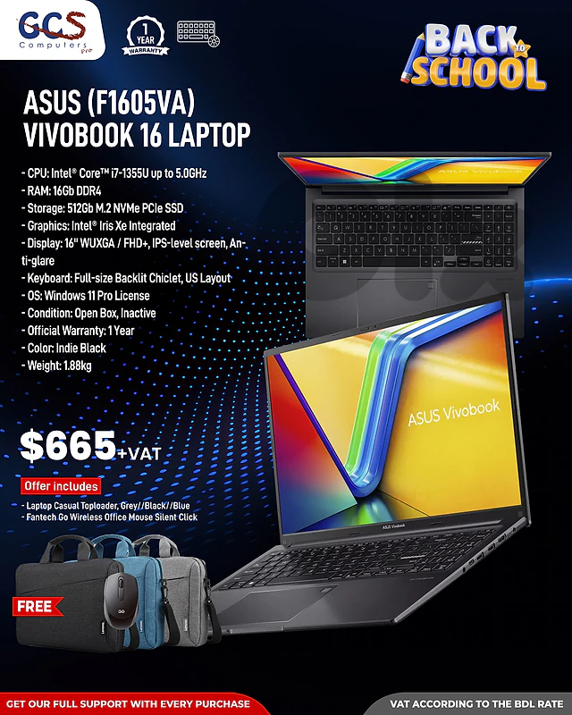 Asus (F1605VA) Vivobook 16 Laptop