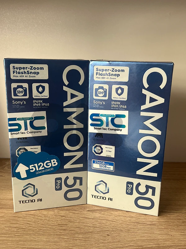 Tecno Camon 50 pro 256/16 new with STC warranty
