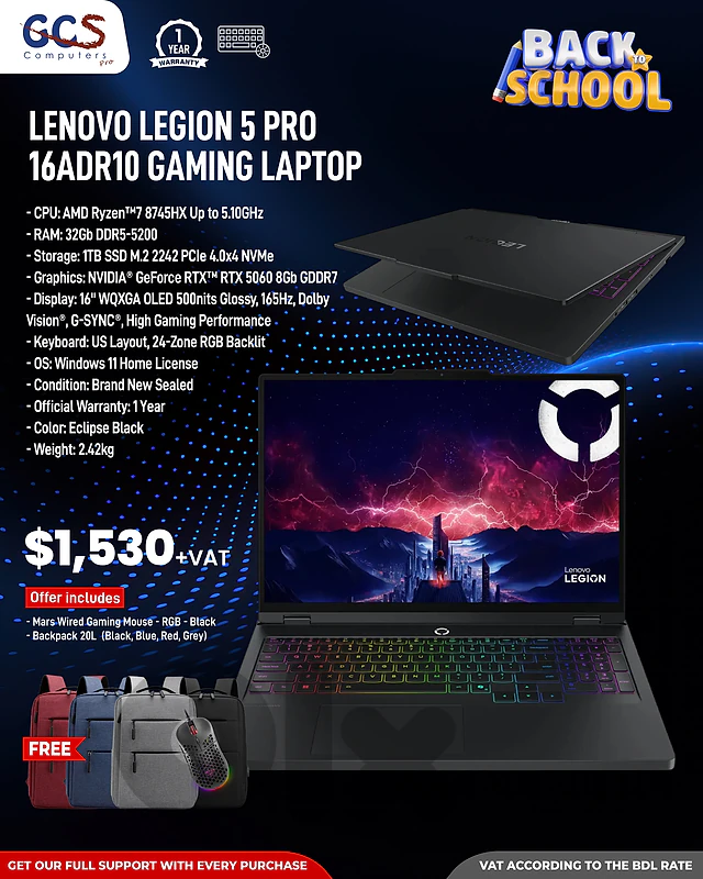 Lenovo Legion 5 Pro 16ADR10 Gaming Laptop