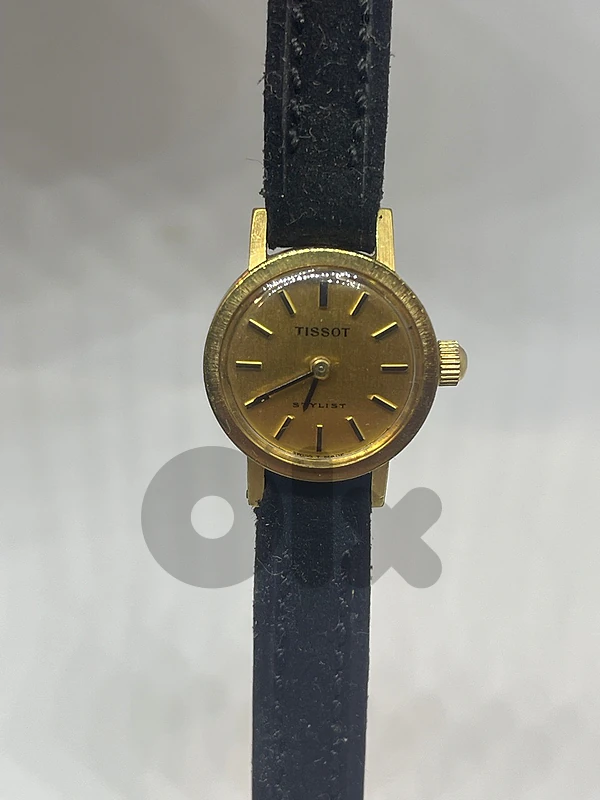 Vintage Tissot Stylist Gold Tone Ladies Mechanical Manual Wind ساعة
