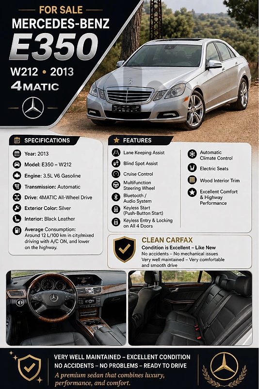 Mercedes-Benz E-Class 2013 E350