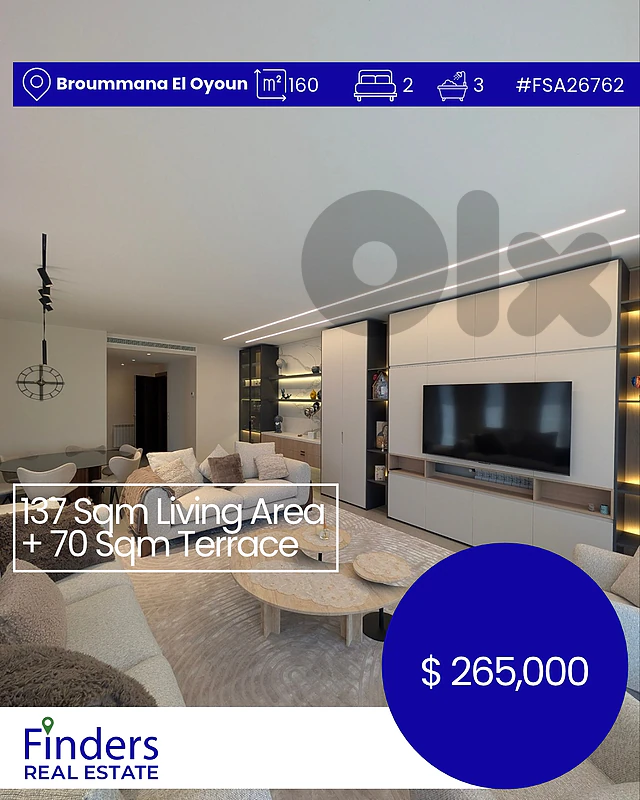 Apartment for sale in Broummana El Oyoun!شقة للبيع في برمانة العيون!
