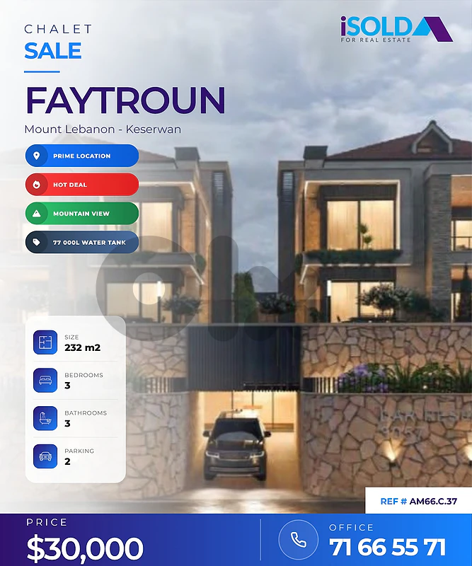 Luxury Chalet for sale with payments facilities