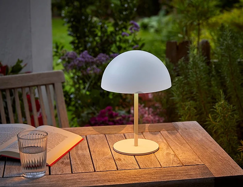 led metal mashroom table lamp