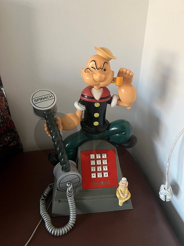 Téléphone Fixe Vintage Popeye (1982) – Pièce de Collection
