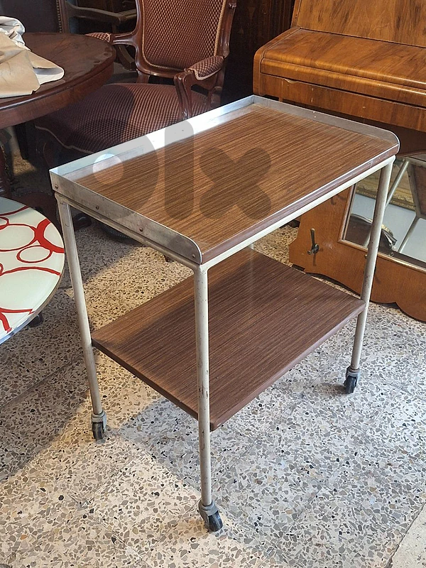 vintage wood trolley