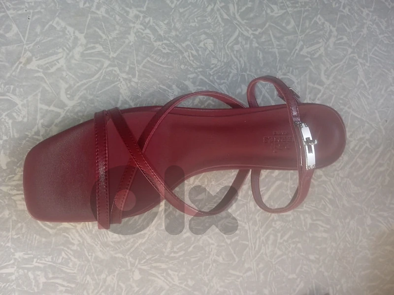 hermes muse 40 sandal rouge h - size 38