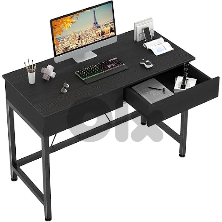 Black office table