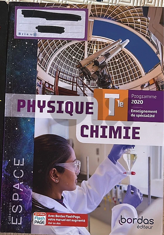 manuel physique chimie Tle bordas