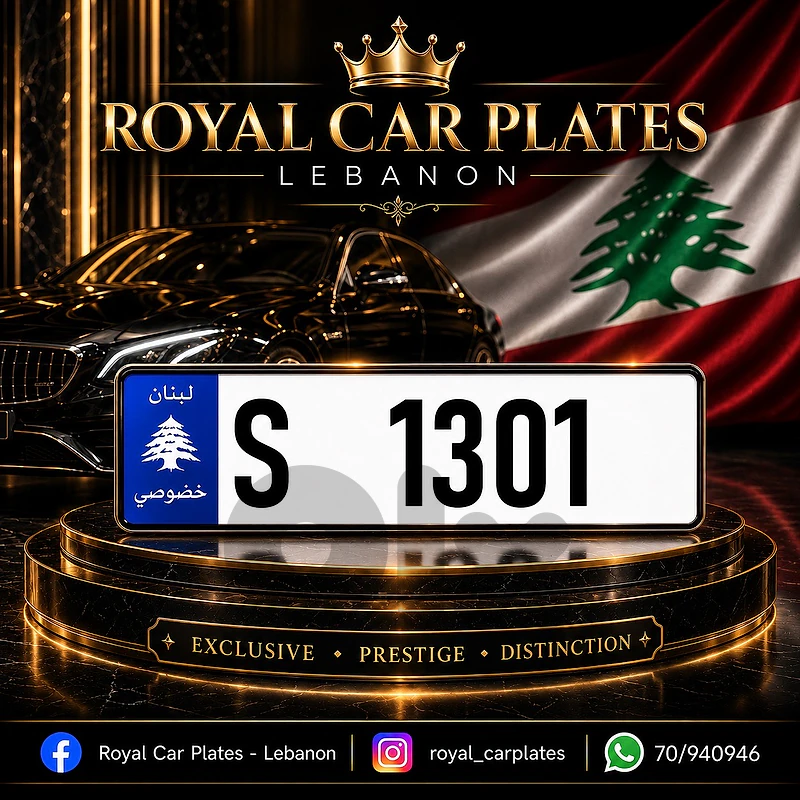 S  1301    Special car plate number for sale